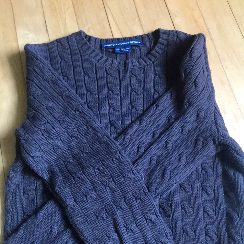 Cable Knit Cotton Sweater- Ralph Lauren